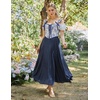 image:imageScarlet Darkness Maxi Skirts for Women Long Flowy Boho Renaissance SkirtNavy Blue