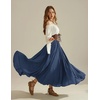 image:imageScarlet Darkness Maxi Skirts for Women Long Flowy Boho Renaissance SkirtNavy Blue