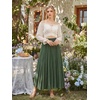 image:imageScarlet Darkness Maxi Skirts for Women Long Flowy Boho Renaissance SkirtOlive Green