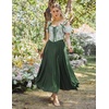 image:imageScarlet Darkness Maxi Skirts for Women Long Flowy Boho Renaissance SkirtOlive Green