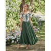 image:imageScarlet Darkness Maxi Skirts for Women Long Flowy Boho Renaissance SkirtOlive Green