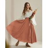 image:imageScarlet Darkness Maxi Skirts for Women Long Flowy Boho Renaissance SkirtOrange