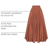 image:imageScarlet Darkness Maxi Skirts for Women Long Flowy Boho Renaissance SkirtOrange