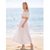 image:imageScarlet Darkness Maxi Skirts for Women Long Flowy Boho Renaissance SkirtWhite