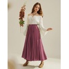 image:imageScarlet Darkness Maxi Skirts for Women Long Flowy Boho Renaissance SkirtWine