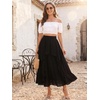 image:imageScarlet Darkness Maxi Skirts for Women Renaissance High Waist Boho Long SkirtBlack