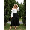 image:imageScarlet Darkness Maxi Skirts for Women Renaissance High Waist Boho Long SkirtBlack