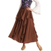 image:imageScarlet Darkness Maxi Skirts for Women Renaissance High Waist Boho Long SkirtCoffee