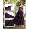 image:imageScarlet Darkness Maxi Skirts for Women Renaissance High Waist Boho Long SkirtDeep Purple
