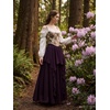 image:imageScarlet Darkness Maxi Skirts for Women Renaissance High Waist Boho Long SkirtDeep Purple