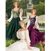image:imageScarlet Darkness Maxi Skirts for Women Renaissance High Waist Boho Long SkirtEden Green