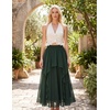 image:imageScarlet Darkness Maxi Skirts for Women Renaissance High Waist Boho Long SkirtEden Green