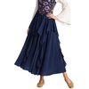 image:imageScarlet Darkness Maxi Skirts for Women Renaissance High Waist Boho Long SkirtNavy Blue