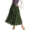 image:imageScarlet Darkness Maxi Skirts for Women Renaissance High Waist Boho Long SkirtOlive Green