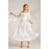image:imageScarlet Darkness Maxi Skirts for Women Renaissance High Waist Boho Long SkirtWhite