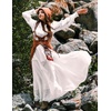 image:imageScarlet Darkness Maxi Skirts for Women Renaissance High Waist Boho Long SkirtWhite