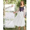 image:imageScarlet Darkness Maxi Skirts for Women Renaissance High Waist Boho Long SkirtWhite