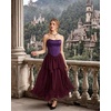 image:imageScarlet Darkness Maxi Skirts for Women Renaissance High Waist Boho Long SkirtWine