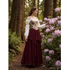 image:imageScarlet Darkness Maxi Skirts for Women Renaissance High Waist Boho Long SkirtWine