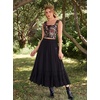 image:imageScarlet Darkness Maxi Skirts for Women Renaissance High Waist Long SkirtBlack
