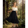image:imageScarlet Darkness Maxi Skirts for Women Renaissance High Waist Long SkirtBlack