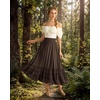 image:imageScarlet Darkness Maxi Skirts for Women Renaissance High Waist Long SkirtBrown