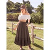 image:imageScarlet Darkness Maxi Skirts for Women Renaissance High Waist Long SkirtBrown