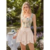 image:imageScarlet Darkness Mini Skirt for Women Renaissance Pirate Layered SkirtsApricot