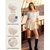 image:imageScarlet Darkness Mini Skirt for Women Renaissance Pirate Layered SkirtsApricot
