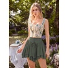 image:imageScarlet Darkness Mini Skirt for Women Renaissance Pirate Layered SkirtsArmy Green