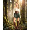 image:imageScarlet Darkness Mini Skirt for Women Renaissance Pirate Layered SkirtsArmy Green