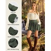 image:imageScarlet Darkness Mini Skirt for Women Renaissance Pirate Layered SkirtsArmy Green