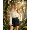 image:imageScarlet Darkness Mini Skirt for Women Renaissance Pirate Layered SkirtsBlack