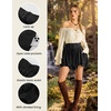 image:imageScarlet Darkness Mini Skirt for Women Renaissance Pirate Layered SkirtsBlack