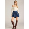 image:imageScarlet Darkness Mini Skirt for Women Renaissance Pirate Layered SkirtsBlue