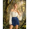 image:imageScarlet Darkness Mini Skirt for Women Renaissance Pirate Layered SkirtsBlue