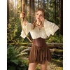 image:imageScarlet Darkness Mini Skirt for Women Renaissance Pirate Layered SkirtsDark Brown