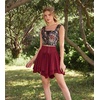 image:imageScarlet Darkness Mini Skirt for Women Renaissance Pirate Layered SkirtsDark Red