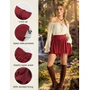 image:imageScarlet Darkness Mini Skirt for Women Renaissance Pirate Layered SkirtsDark Red