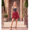 image:imageScarlet Darkness Mini Skirt for Women Renaissance Pirate Layered SkirtsDark Red