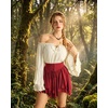 image:imageScarlet Darkness Mini Skirt for Women Renaissance Pirate Layered SkirtsDark Red