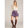 image:imageScarlet Darkness Mini Skirt for Women Renaissance Pirate Layered SkirtsDeep Purple