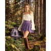 image:imageScarlet Darkness Mini Skirt for Women Renaissance Pirate Layered SkirtsDeep Purple