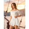 image:imageScarlet Darkness Mini Skirt for Women Renaissance Pirate Layered SkirtsWhite