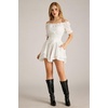 image:imageScarlet Darkness Mini Skirt for Women Renaissance Pirate Layered SkirtsWhite