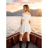 image:imageScarlet Darkness Mini Skirt for Women Renaissance Pirate Layered SkirtsWhite