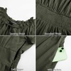 image:imageScarlet Darkness Off Shoulder Flutter Sleeve Renaissance Peasant Midi DressArmy Green