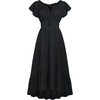 image:imageScarlet Darkness Off Shoulder Flutter Sleeve Renaissance Peasant Midi DressBlack