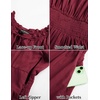 image:imageScarlet Darkness Off Shoulder Flutter Sleeve Renaissance Peasant Midi DressWine Red