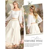 image:imageScarlet Darkness Off The Shoulder Tops for Women Crop Long Sleeve BlousesWhite